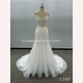 Crystal design gorgeous mermaid bridal dress Bead lace strapless wedding dress